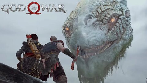 Kratos Meets The World Serpent - God of War