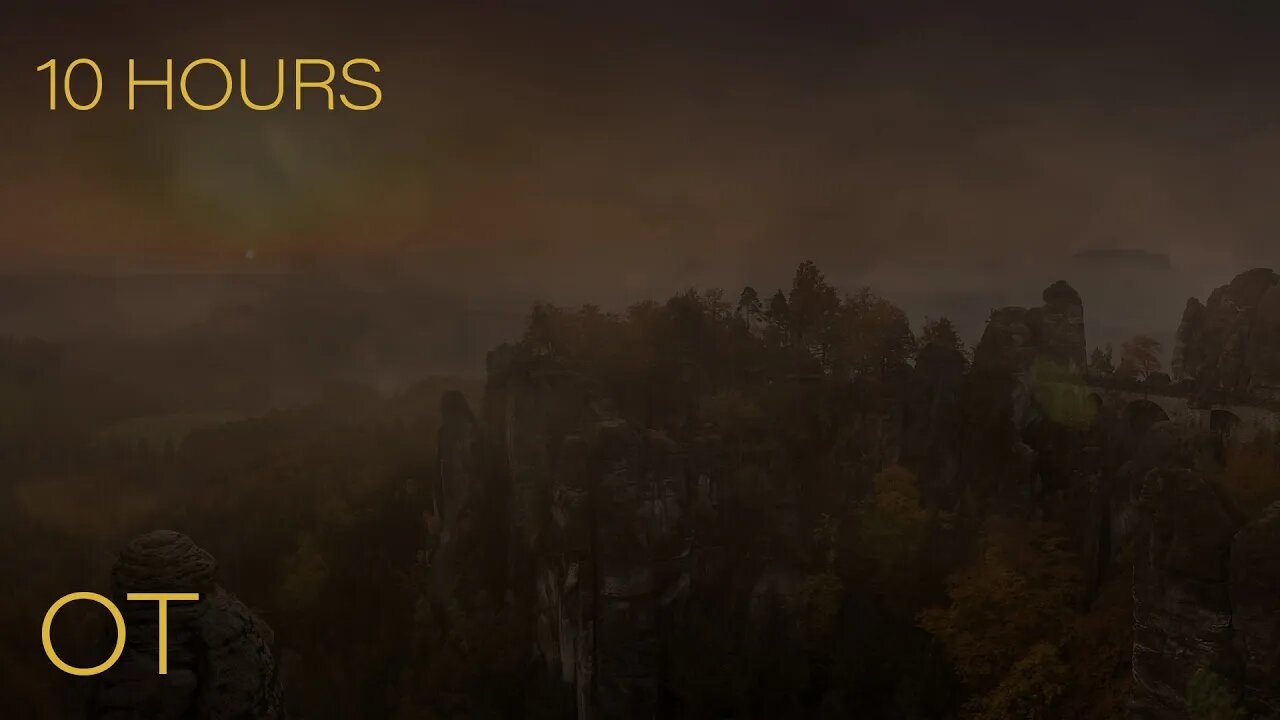 Windy Night over the Bastion | Elbe Sandstone Mountains | Saxony Germany | Relax | Sleep
