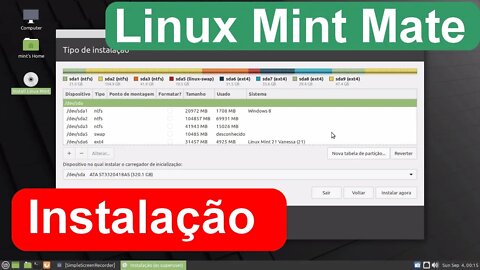 Linux Mint Mate 20.2 Instalação Dualboot com Windows. Acompanhe todos os passos