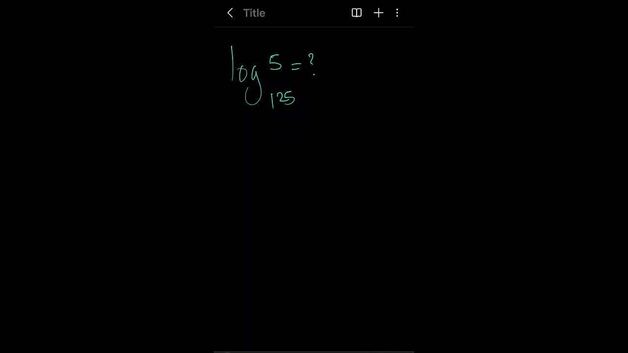 log base 125 of 5