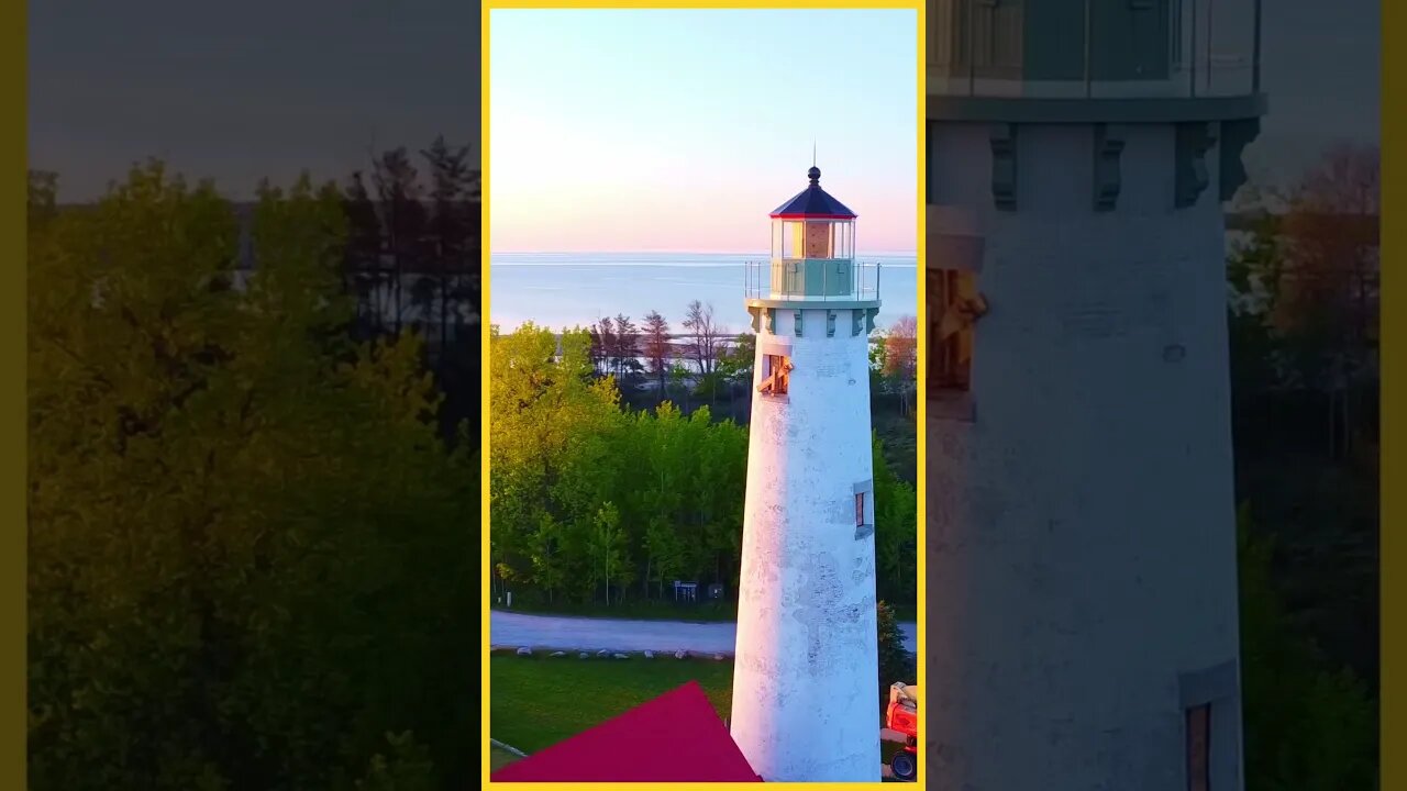 Flying Drone Over East Tawas Michigan #drone #Drone Video #Tawas Point State Park