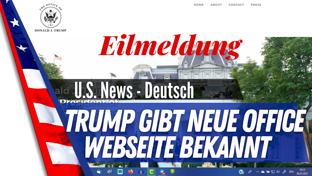 Trump veröffenlticht seine neue Office Webseite