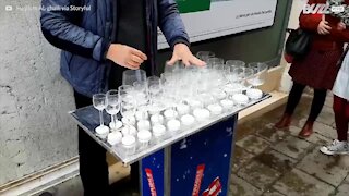 Harry Potters musik spelad på vinglas