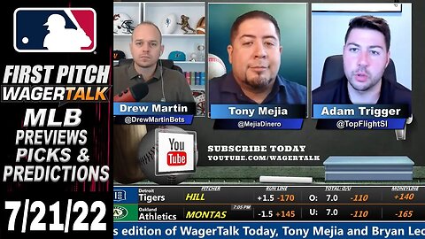 MLB Picks, Predictions and Odds | First Pitch Daily Baseball Betting Preview | July 21