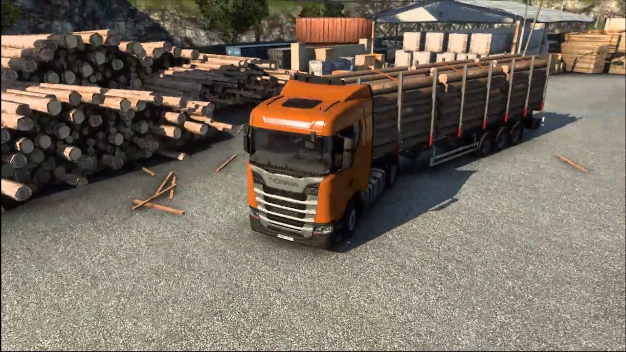 Nyopir di Euro Truck Simulator 2 | Kirim Muatan Kayu Gelondongan 22 Ton Rute Aberdeen ke Carlisle UK