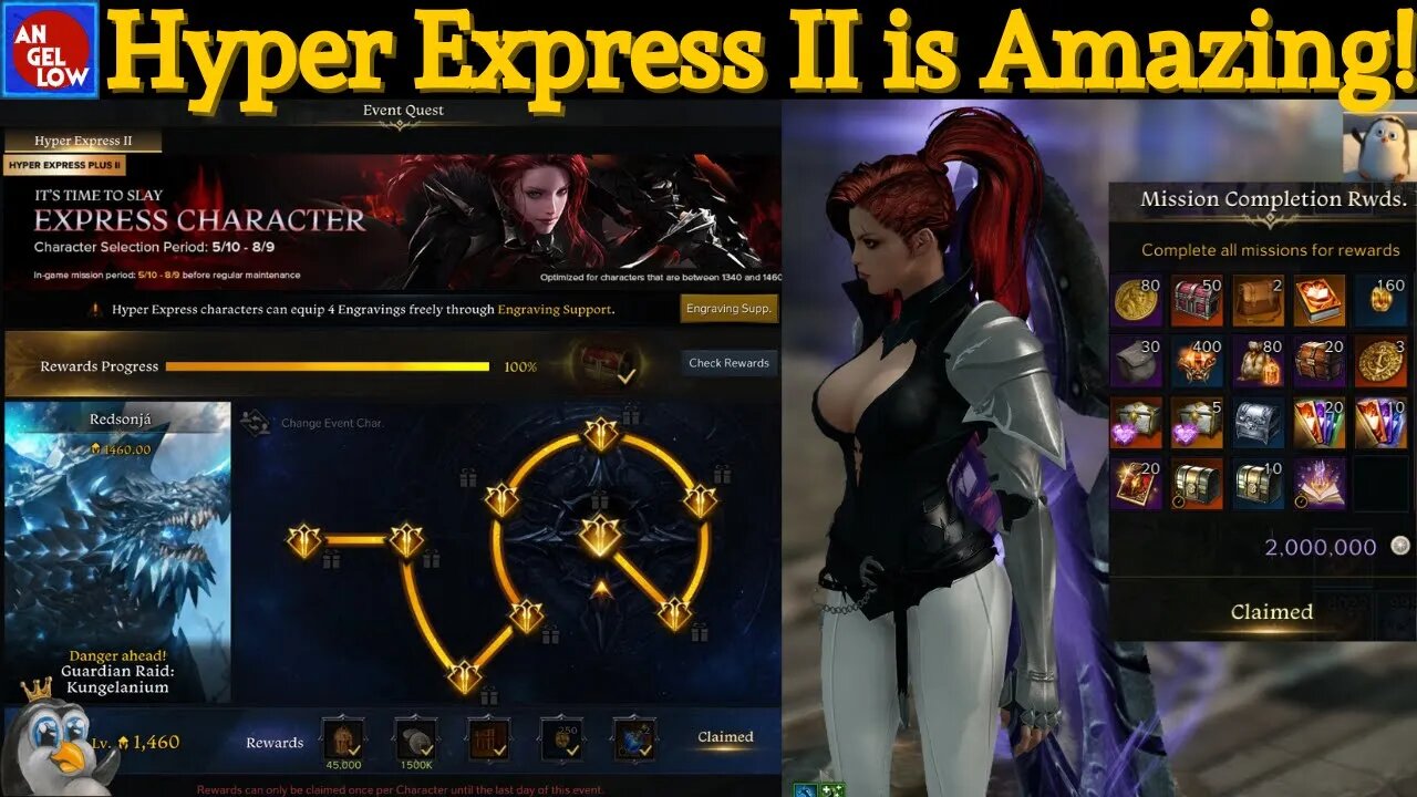 Hyper Express II is AMAZING! Less than 2 hours Slayer is 1460! Easiest 1460 Alt I EVER made!