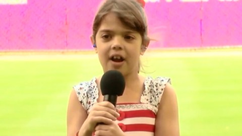 Palm Beach Gardens girl dreams of singing in the majors