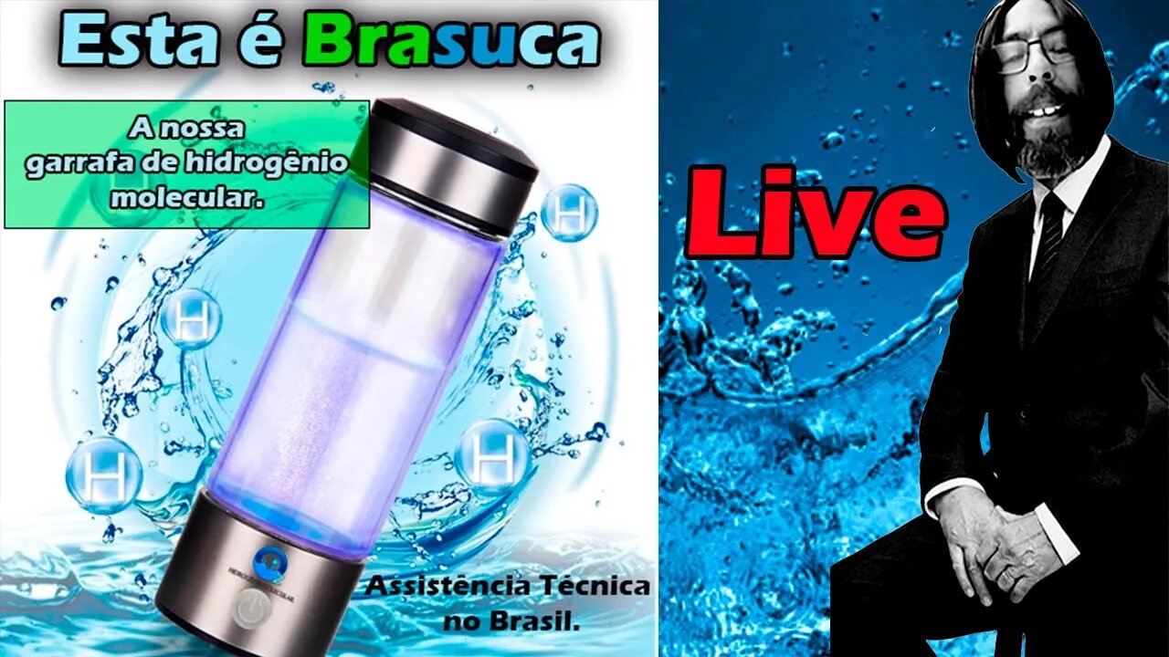 Live! Garrafa geradora de hidrogênio molecular.