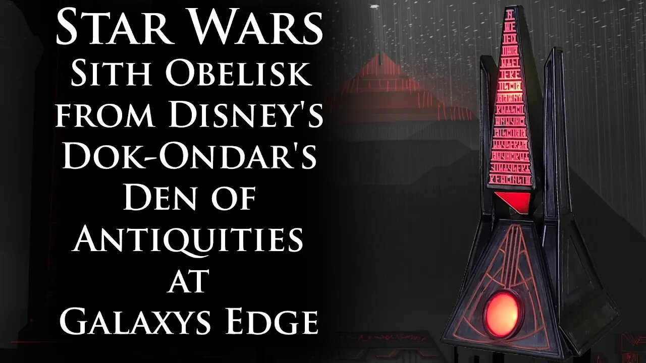 Star Wars Sith Obelisk from Disney's Dok-Ondar's Den of Antiquities at Galaxy's Edge
