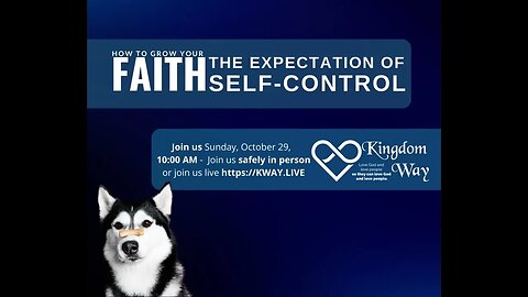Coming this Sunday- The expectation of self-control
