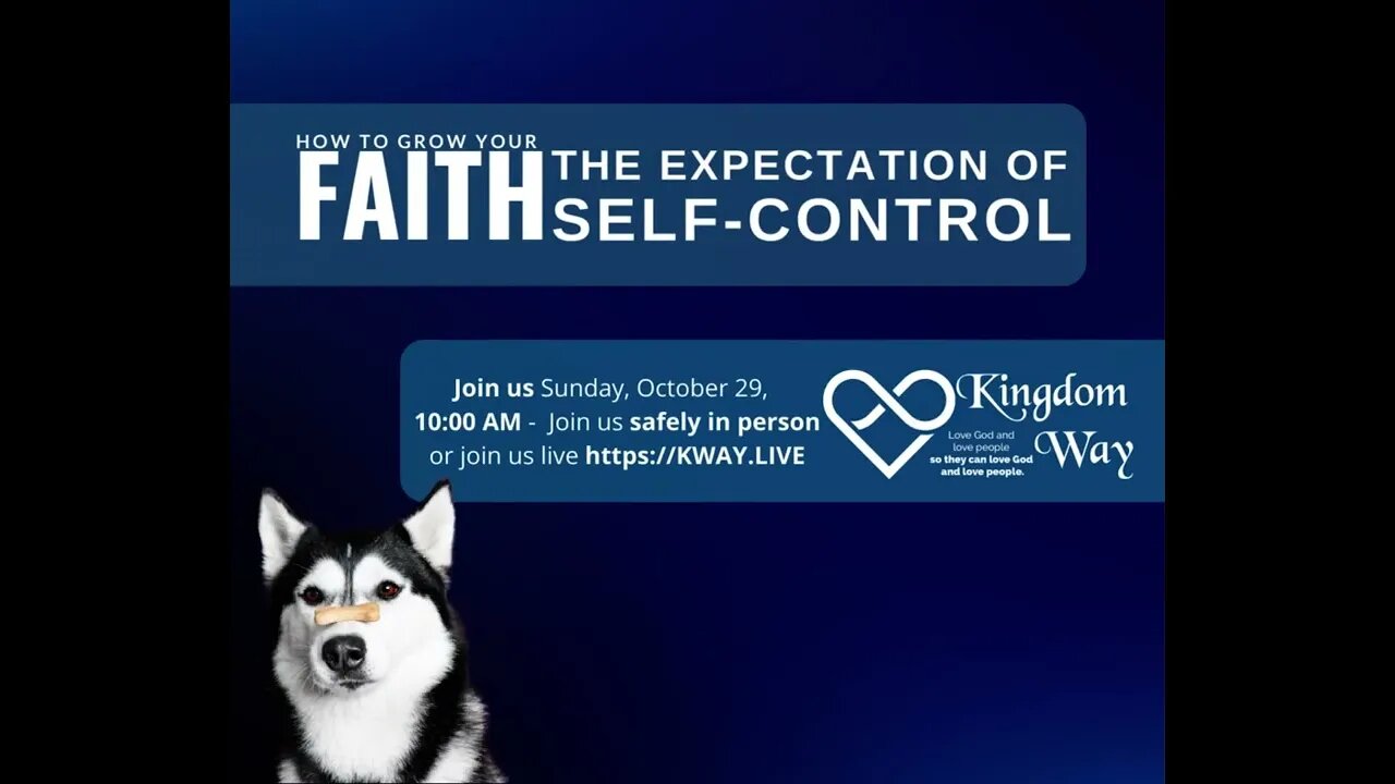 Coming this Sunday- The expectation of self-control