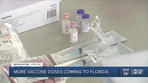 Daily COVID-19 vaccinations in Fla. have the dose availability to double with next week's allocation