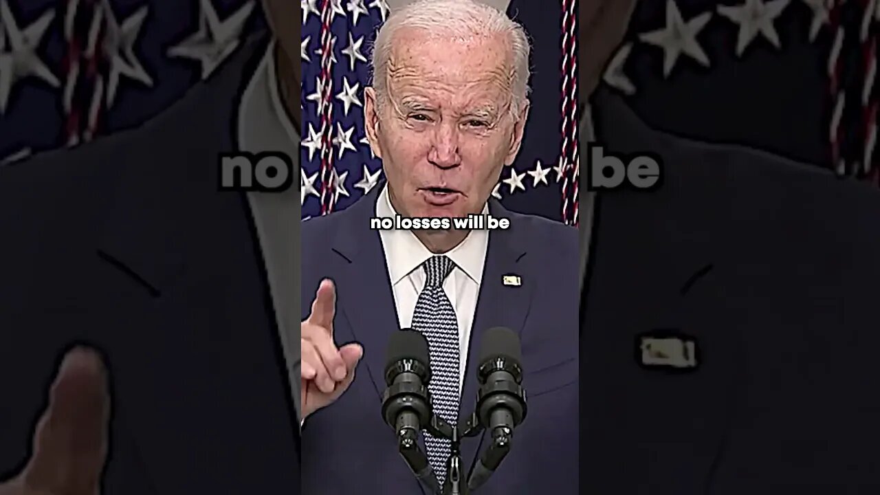 Dementia Joe lies about the stability of the US fiat currency ponzi scheme. #joebiden #bankrun #svb