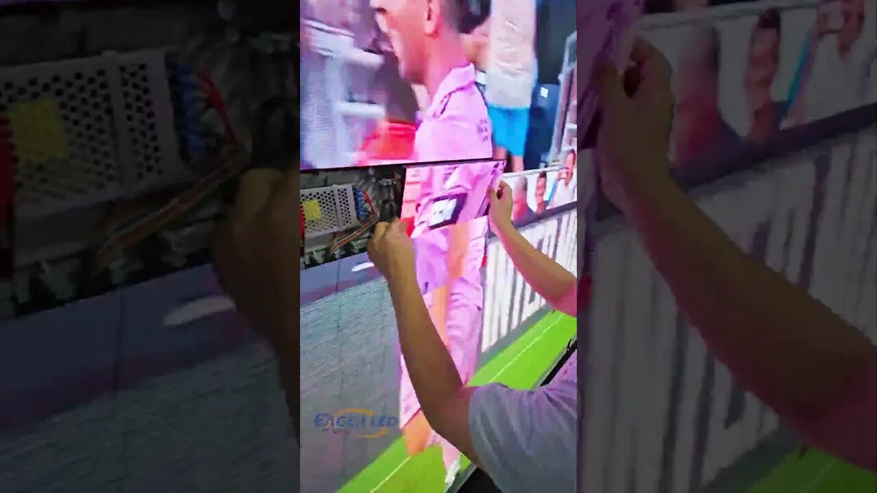 Lionel Messi drives in a goal from distance to double Inter Miami's lead!#messi #eagerled #ledwall