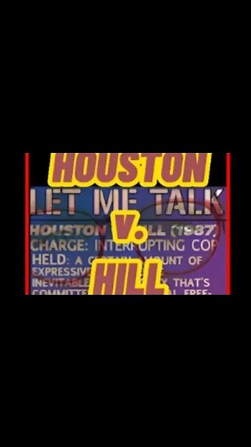 Stop Interfering; Houston v. Hill $5 Trifold