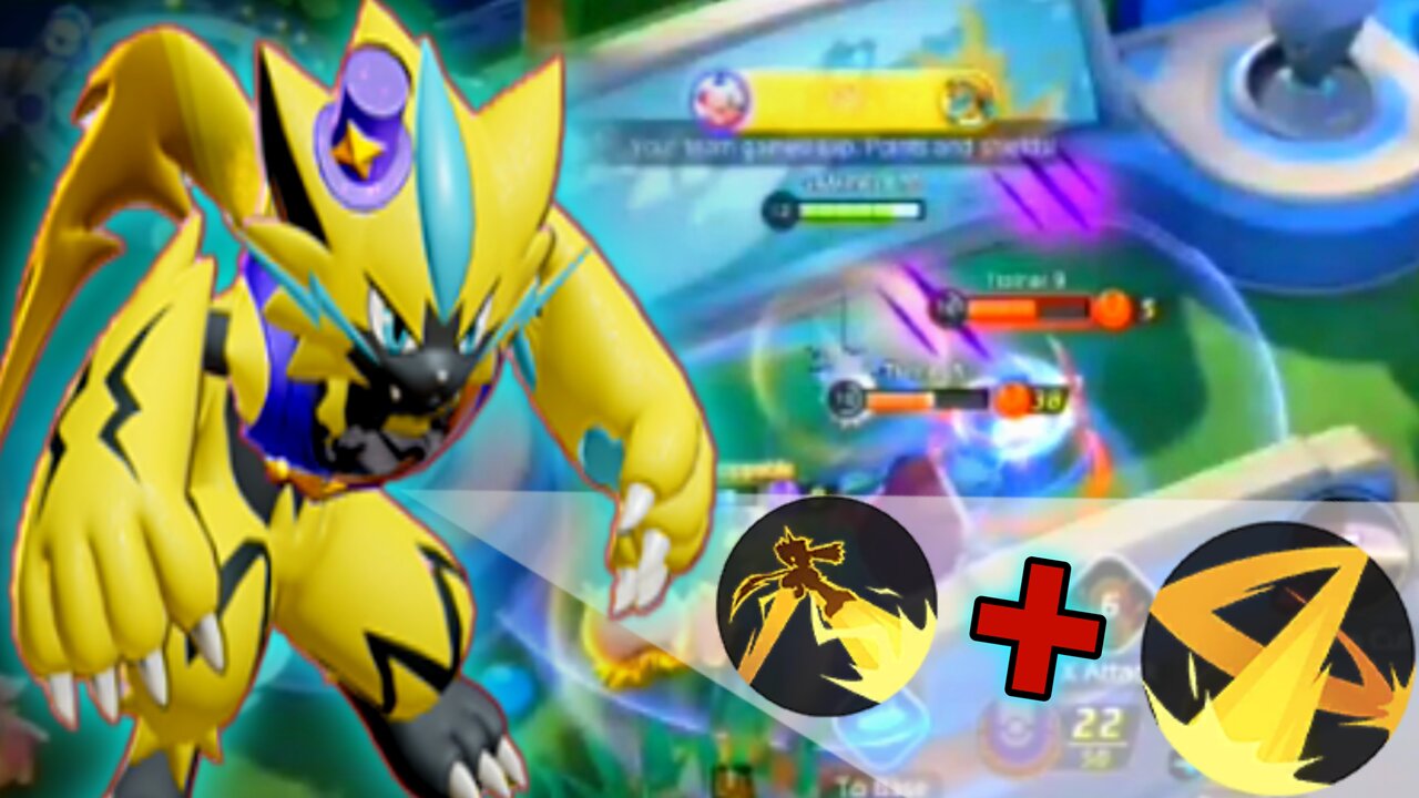 Pokemon Unite Zeraora Gameplay|| Best Powerful Gameplay Clip.