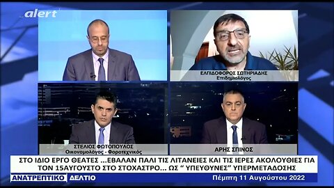 Στι ίδιο έργο θεατές, λιτανείες και ιερές ακολουθίες στο στόχαστρο ξανά (ALERT, 11/8/2022)