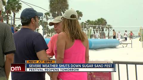 Severe weather shuts down Sugar Sand Festival