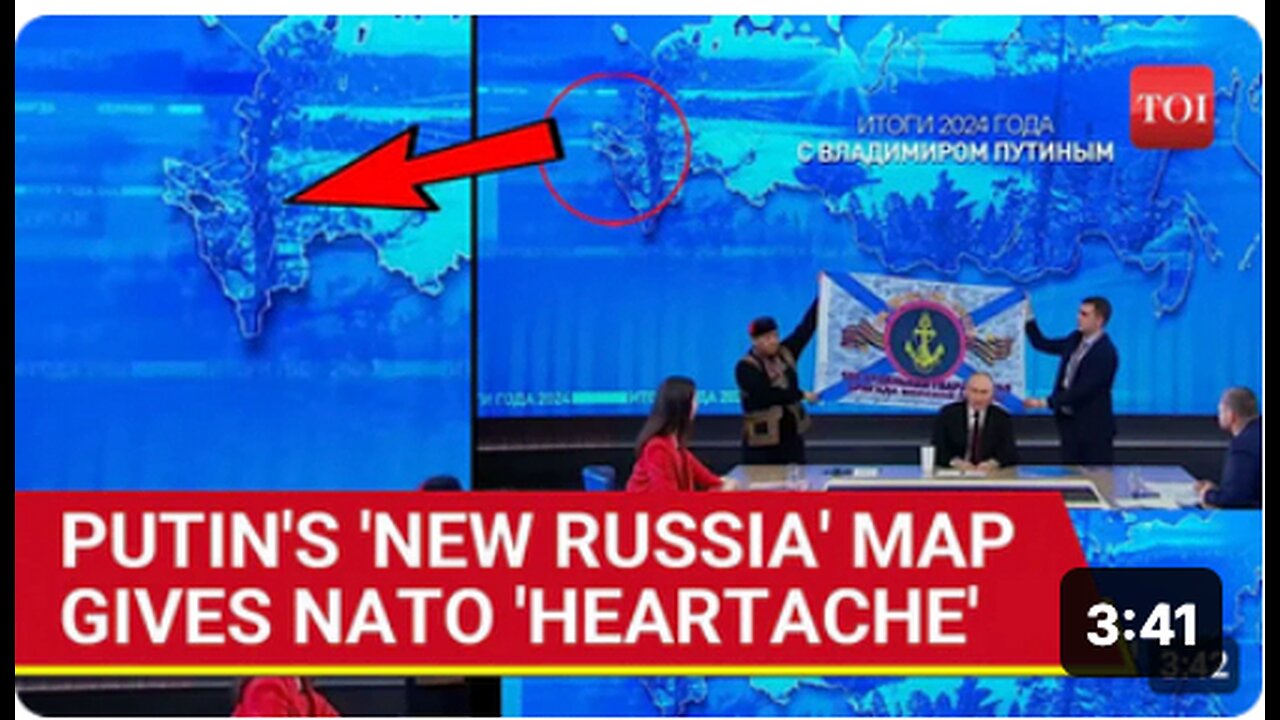 Putin Flaunts 'New Russia' Map, Displays Unique Gift From Battlefield _ 'Heartburn' For NATO.