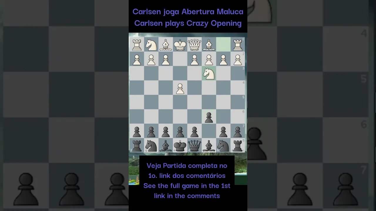 CARLSEN SURPREENDE COM ABERTURA DIFERENTE