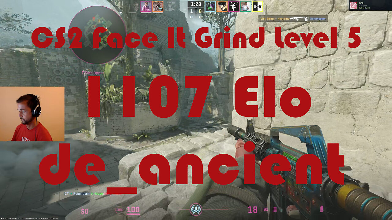 CS2 Face-It Grind - Face-It Level 5 - 1107 Elo - de_ancient