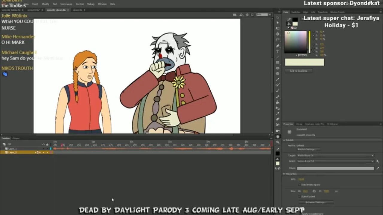 Animating Dead By Daylight Parody 3 LIVE 3 - Send In The Clown