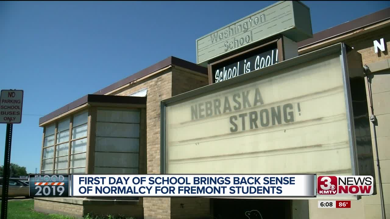 A Fremont elementary school community is supporting its fellow students following March's flooding