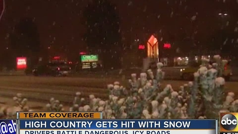 Heavy band of snow moves through Flagstaff in winter storm