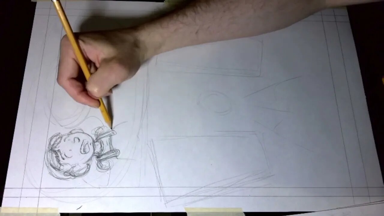 Lo-fi Draw and Chill: penciling page 129 of Jane Smith: Wannabe Gladiator