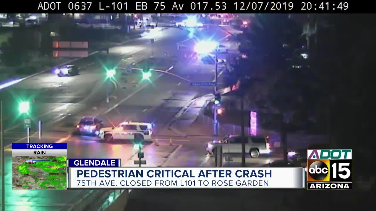 Pedestrian struck, seriously hurt in Glendale