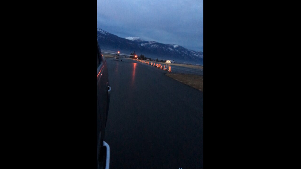 Airplane Follows Truck To Go Park