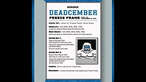 Deadcember Day 15. Freeze Frame.