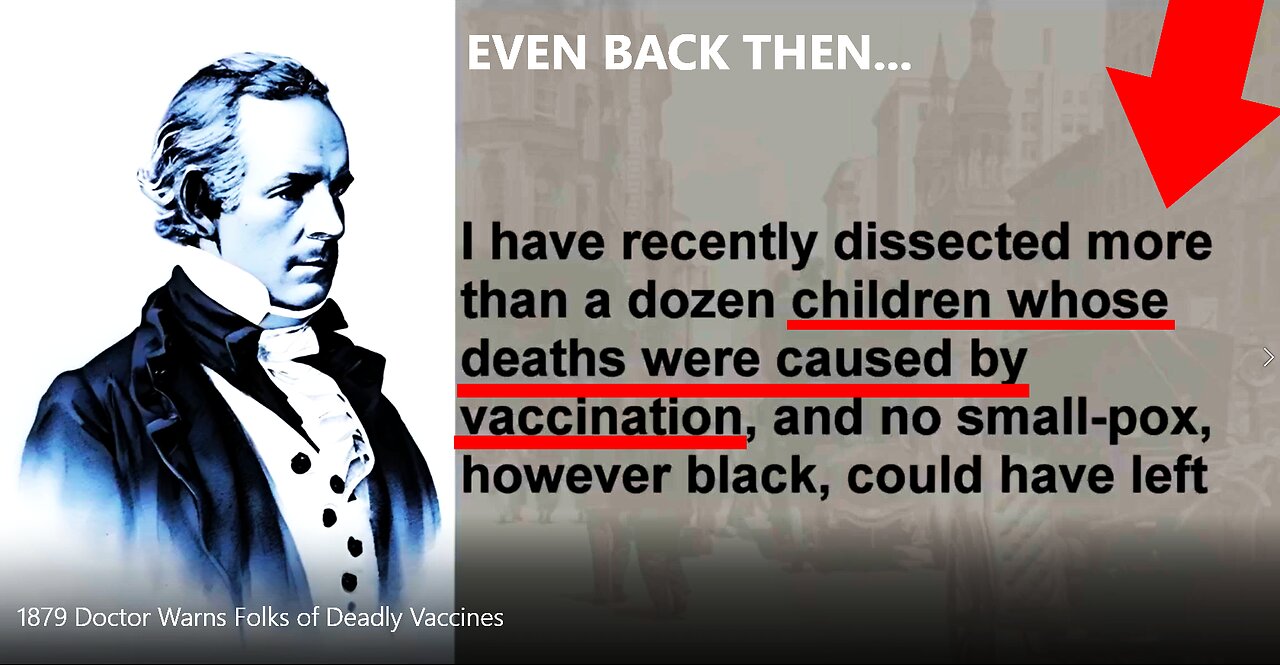 1879 Prominent Doctor Warns Folks About Toxic and Deadly Vaccines!