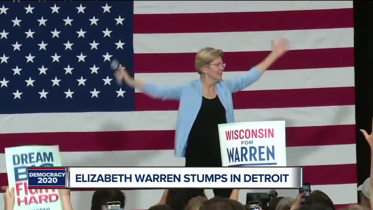 Elizabeth Warren stumps in Detroit