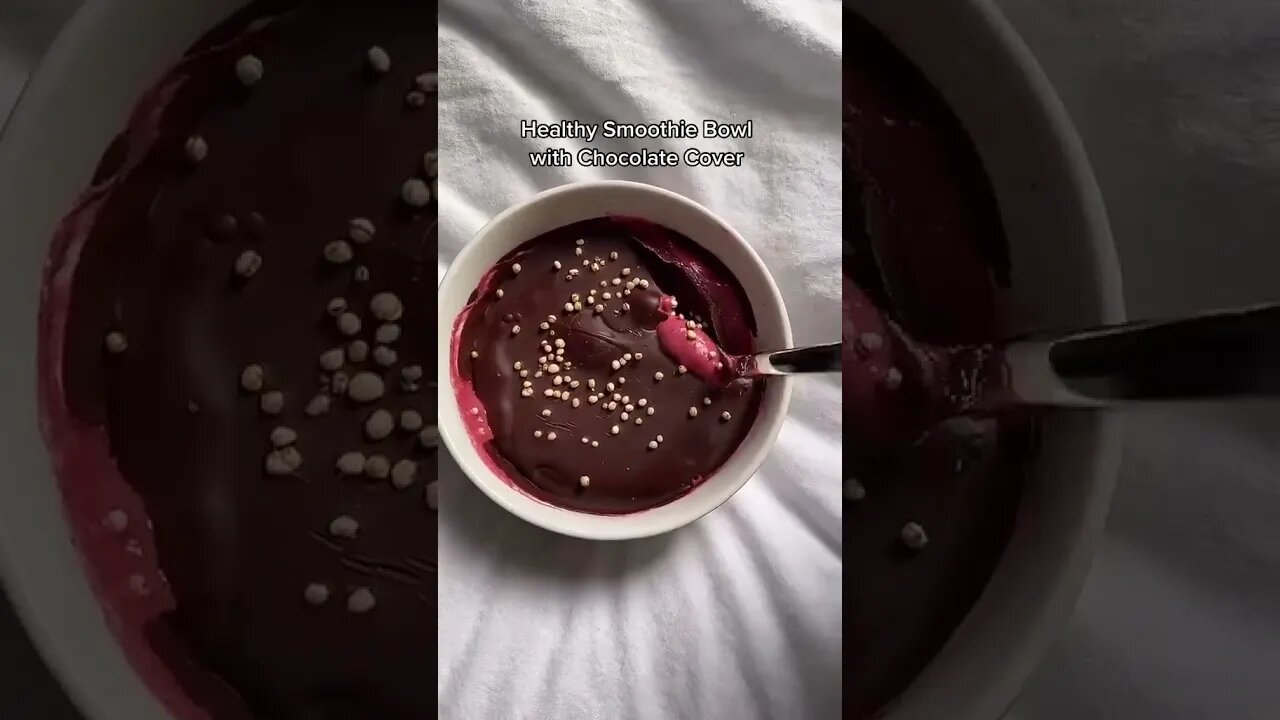 Healthy Smoothie Bowl With Chocolate Cover tiktok itsmemarinaa