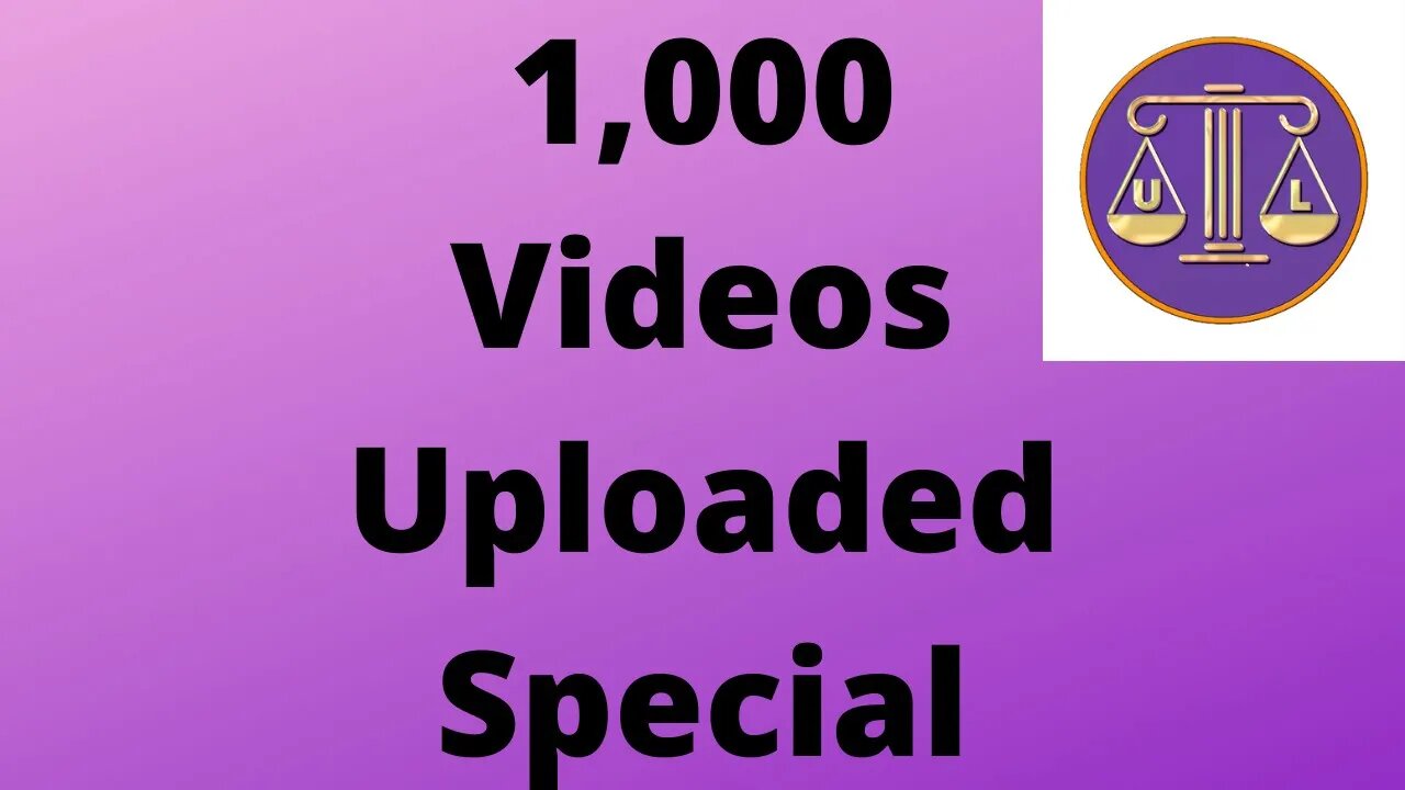 1000 videos posted SPECIAL