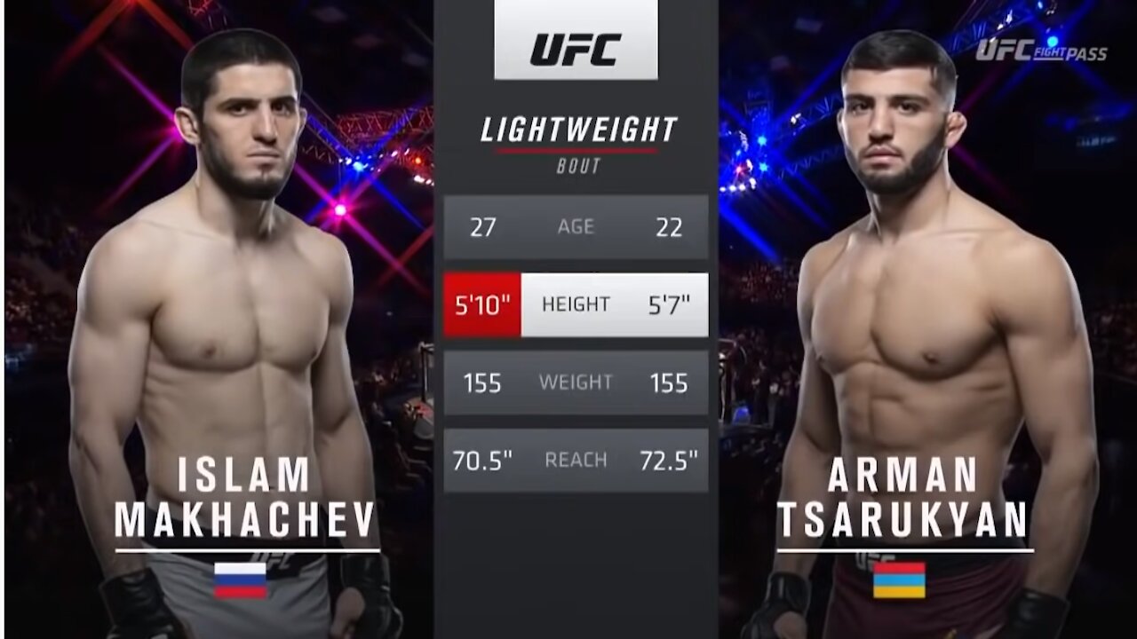 UFC Full Fight: ISLAM MAKHACHEV vs ARMAN TSARUKYAN