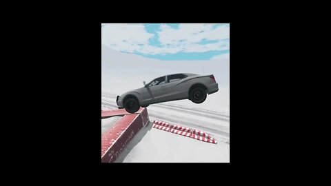 |MiniBeamNG/ Cars Snow Jump #11 BeamNG.Drive #Shorts