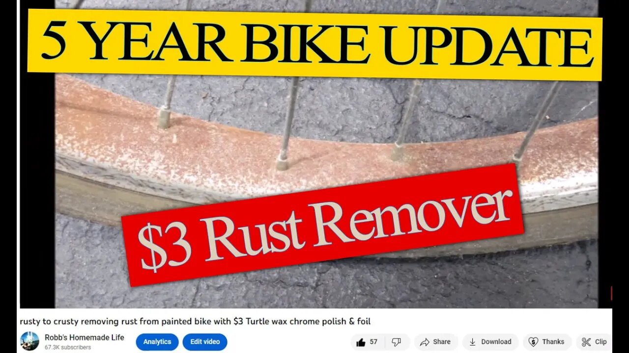 5 Year Update on $3 Rust Remover Used on My Rusty Raleigh Bicycle