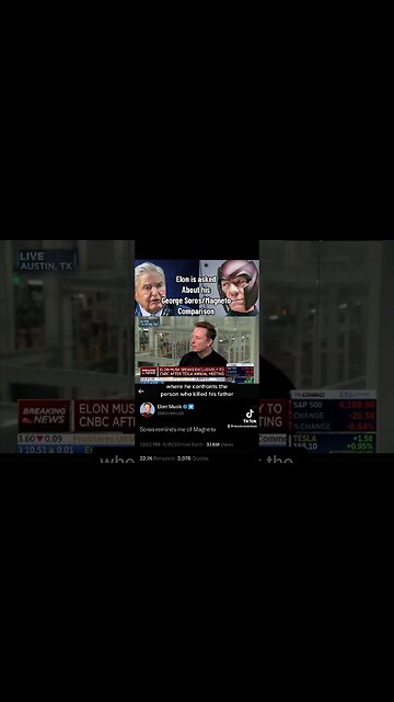 Elon Musk is asked about his George Soros/Magneto comparison