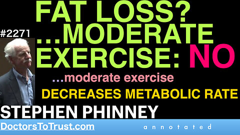 STEPHEN PHINNEY t3 | …moderate exercise DECREASES METABOLIC RATE