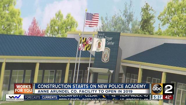 Groundbreaking ceremony for new police training academy in Anne Arundel County