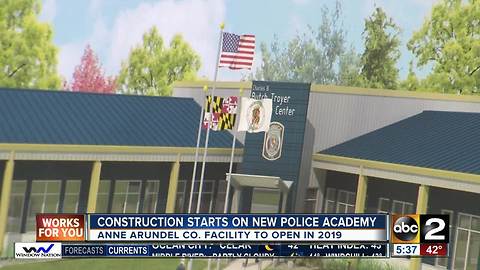 Groundbreaking ceremony for new police training academy in Anne Arundel County