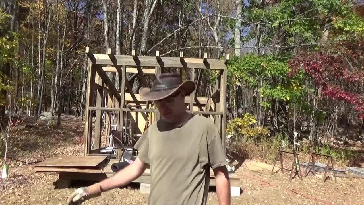 Making Recycled Greenhouse Rafter Cross Bracing