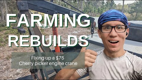 Rebuilding $75 crane! Farm update