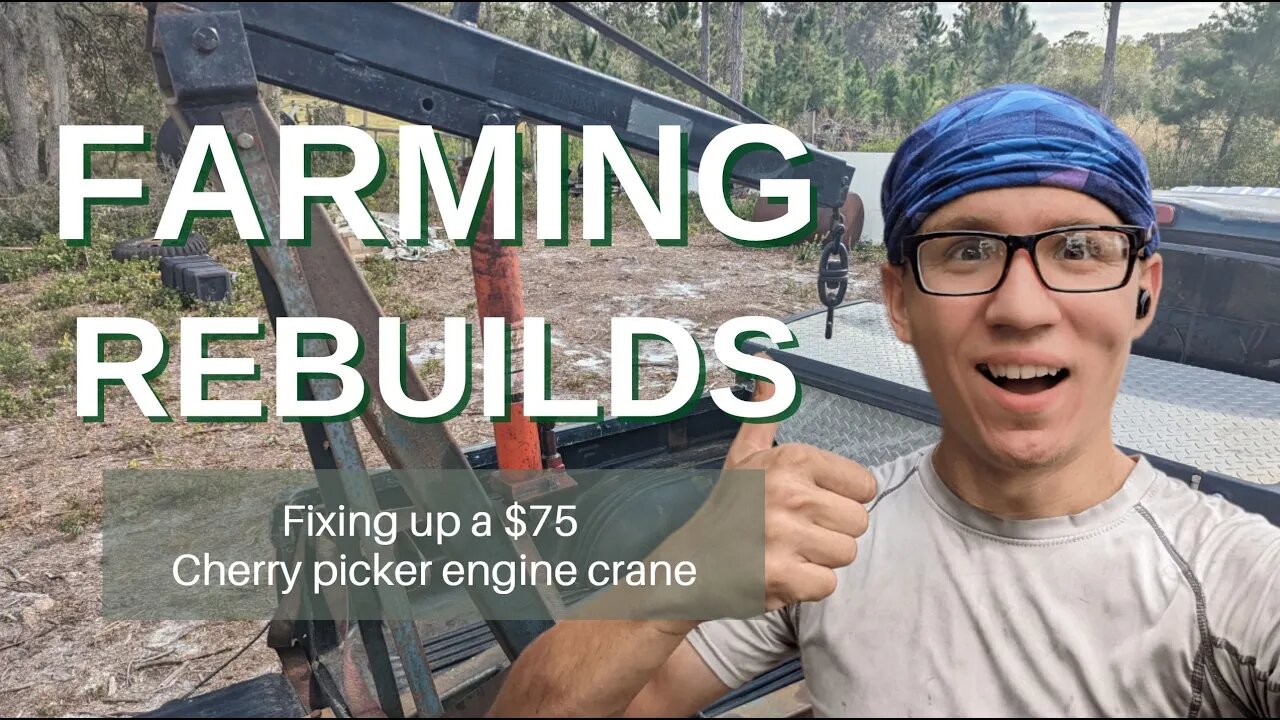 Rebuilding $75 crane! Farm update