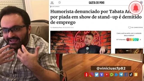 BIZARRO! Humorista denunciado por Tabata Amaral por piada em stand-up é demitido de emprego