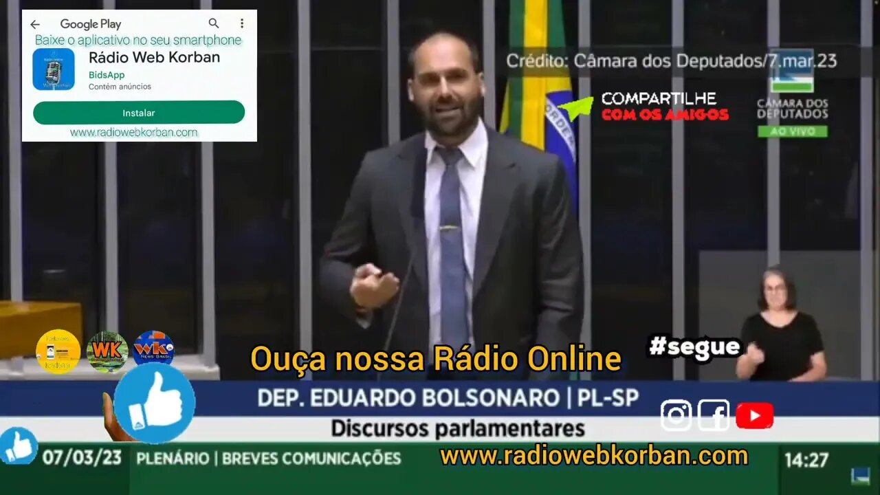 Urgente! Eduardo Bolsonaro e petistas se enfrentam na Câmara dos Deputados