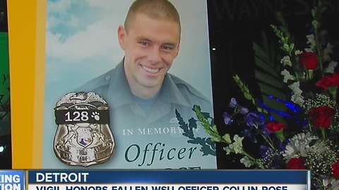 Slain officer remembered at vigil