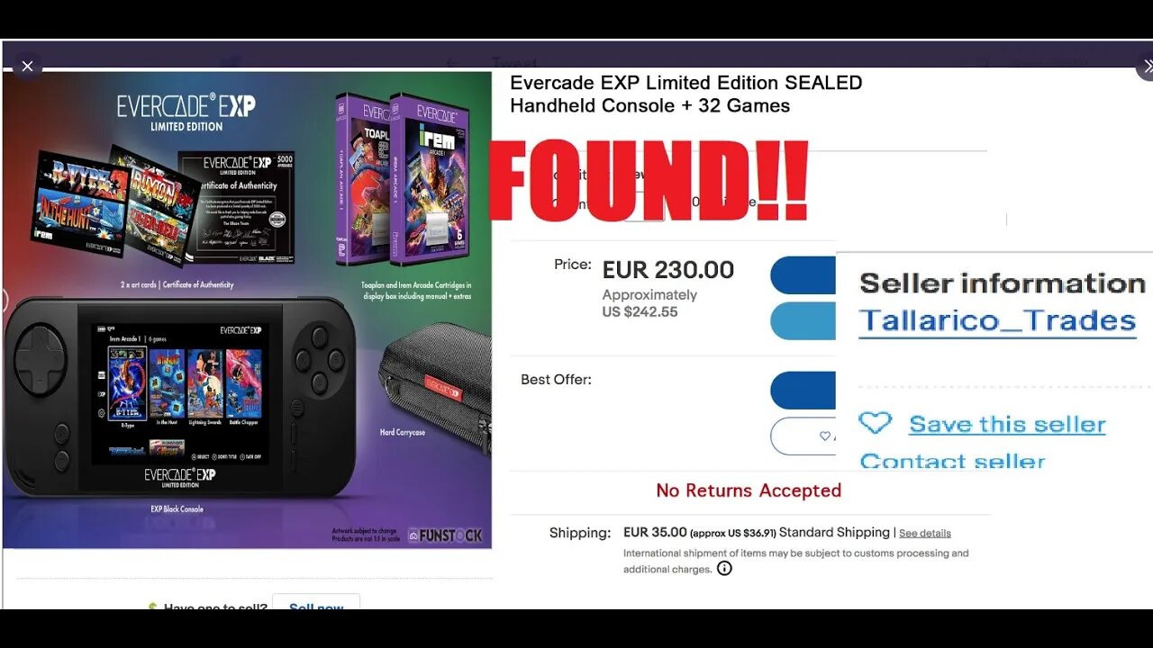 Evercade EXP Limited Edition FOUND?